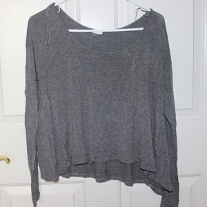 Grey Flowy Long Sleeve
